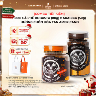   TẶNG TÚI CANVAS  Combo cà phê sấy lạnh từ cà phê arabica x cà phê robusta - cà phê chồn - cà phê hoà tan Honee Coffee 