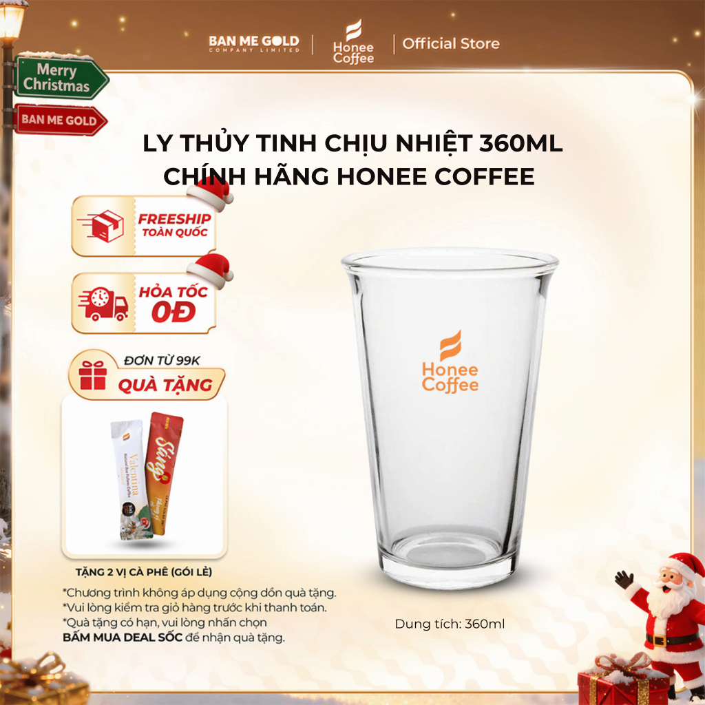  Ly Thuỷ Tinh Cao Cấp Chịu Nhiệt -  cốc Thuỷ Tinh Siêu Dày - Ban Me Gold 