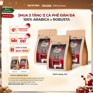   MUA 3 TẶNG 1  Cà Phê Rang Xay Gu Đậm Đà - 100% Arabica x Robusta - 250g 500g - Cafe Nguyên Chất Ban Me Gold - REXSUN 