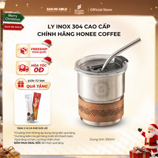  TẶNG QUÀ  Ly Cà Phê Inox Cao Cấp  300ml  - Ly Cafe Chất Liệu Thép Không Gỉ - Chính Hãng Ban Me Gold 
