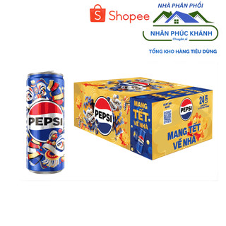 [1 Thùng/ 24 Lon] Nước ngọt Pepsi 320Ml