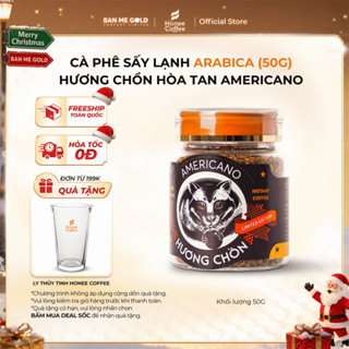   TẶNG LY THỦY TINH  cà phê sấy lạnh từ 100% cà phê arabica - cafe sấy lạnh  50g  cà phê hoà tan dùng liền - honee coffee 