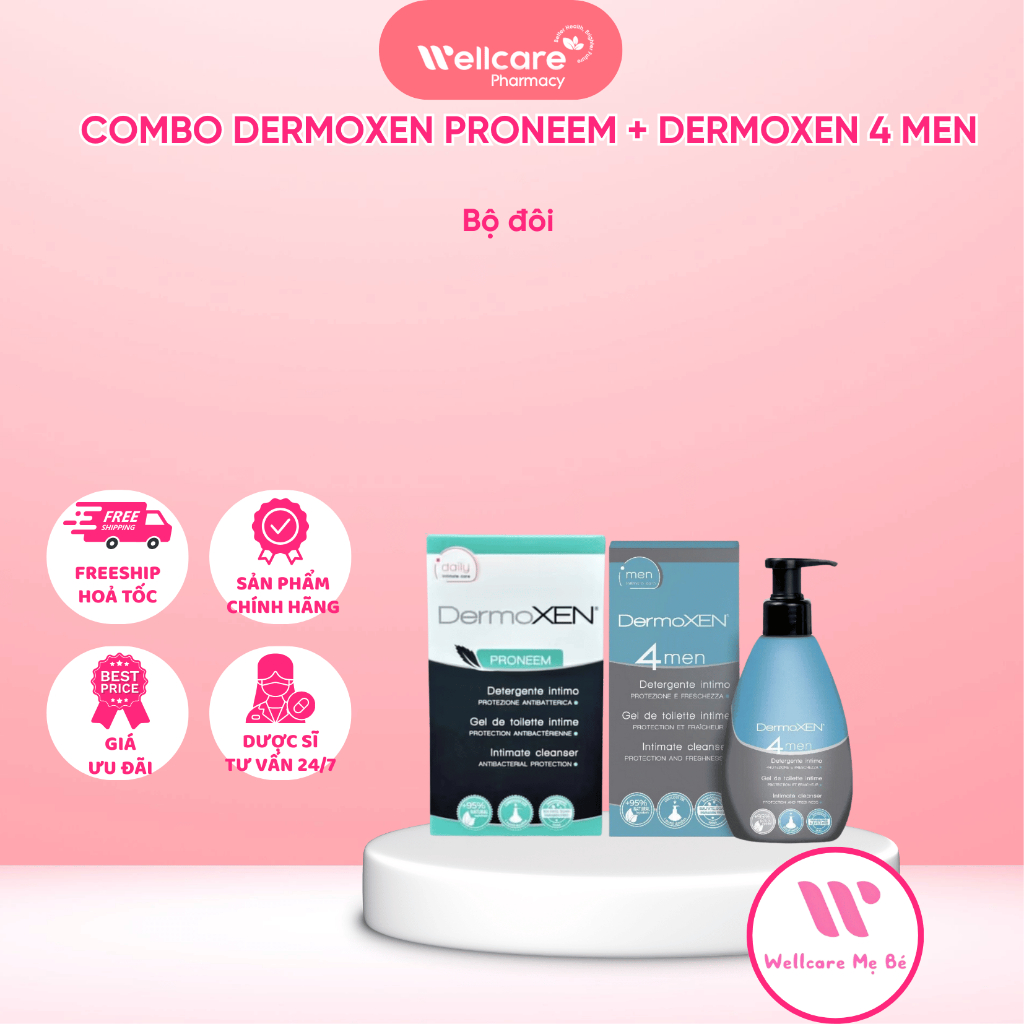[COMBO TÌNH YÊU] Combo Dung Dịch Vệ Sinh Dermoxen 4Men & Proneem Chăm Sóc Sức Khỏe