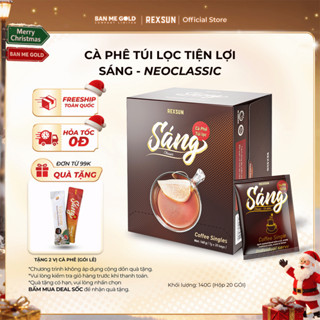   TẶNG QUÀ  Cà Phê Túi Lọc Neoclassic - Sáng - Gói Tiện Lợi - Hộp 140g  20 Túi  - Cafe Nguyên Chất Ban Me Gold 