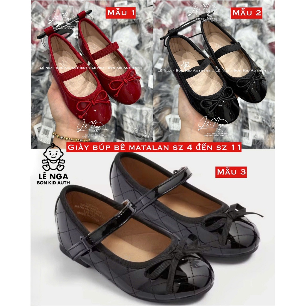 [BONKID] Giày búp bê nơ MATALAN_UK size 4 đến 12