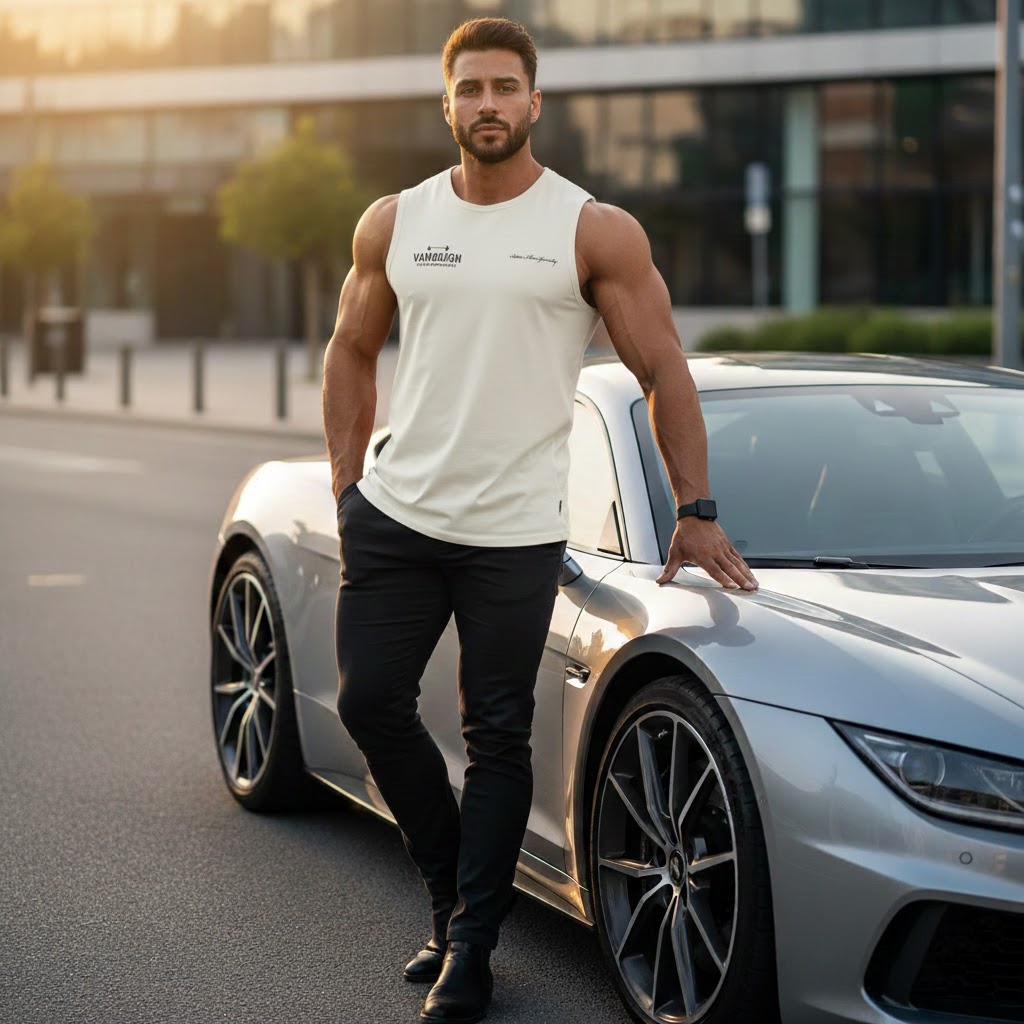 Thanh lý tanktops gym nam Vanquish Fitness The Unconquerable & Gymshark – cotton 100% siêu ưu đãi
