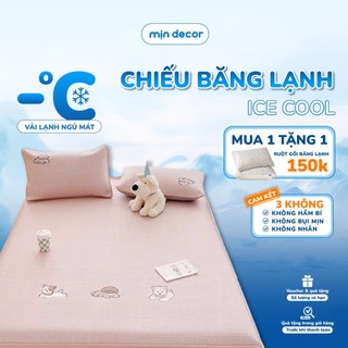   KOL  Chiếu Băng Lạnh Ice Cool Bo Chun Mịn Decor Chiếu Mát Lạnh Mùa Hè Bo Chun Cố Định Đệm 5-30cm 