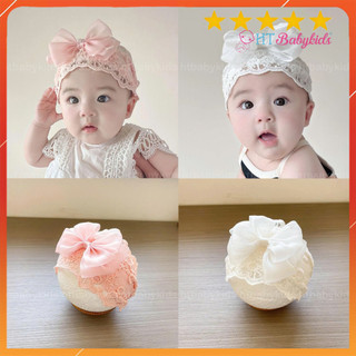    MẪU MỚI   Băng Đô Tuban Che Thóp Ren Tiểu Thư Nơ Xinh Cho Bé Gái Phụ Kiện Tóc Cài Tóc 