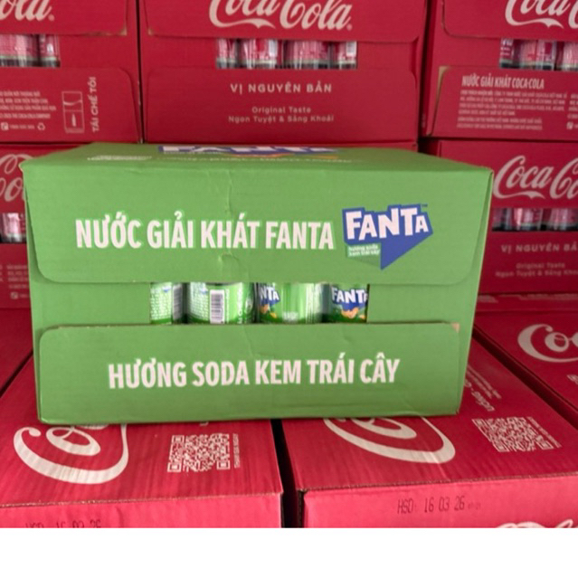 FANTA GREEN CREAM (SODA KEM) 300ML - ĐỒ UỐNG COCA COLA - COKE/SPRITE/FANTA ORANGE/FANTA GREEN CREAM 