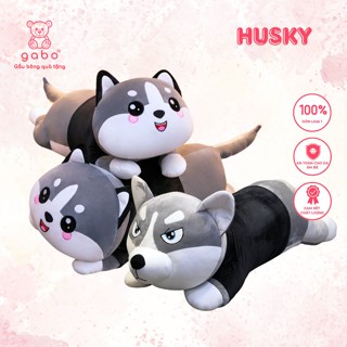  Gấu bông chó Husky siêu to khổng lồ 1m5 Chó ngáo husky mặc áo alaska nhồi bông Gối ôm quà tặng 
