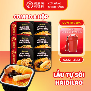 Combo 6 Hộp Lẩu Tự Sôi Haidilao Vị Xương Hầm Và Thịt Chiên Tiết Kiệm Hơn Khi Mua Combo  HSD 19 3 2026  