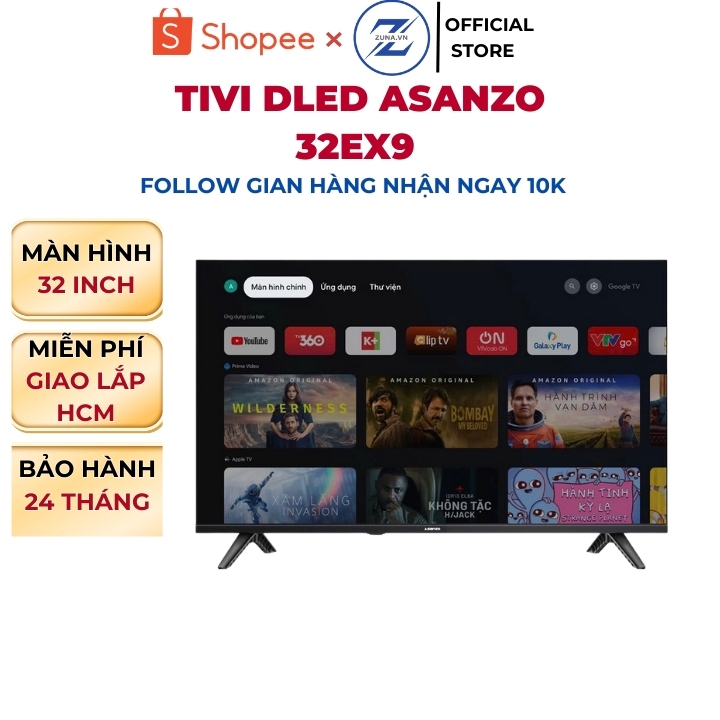 Tivi DLED Asanzo 32 inch 32EX9 - Bảo hành 24 tháng