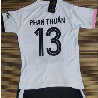 in tên số theo yêu cầu - Bộ Quần Áo bóng đá , đá bóng, đá banh, Nam Nữ Trắng Hồng, Chất vải Thun / Mè Thái
