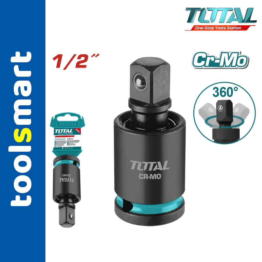 Đầu chuyển đầu tuýp DR. 1/2 inch xoay 360 độ TOTAL THIUJ1202 chịu lực cao,thép CrMo (Đồ nghề)