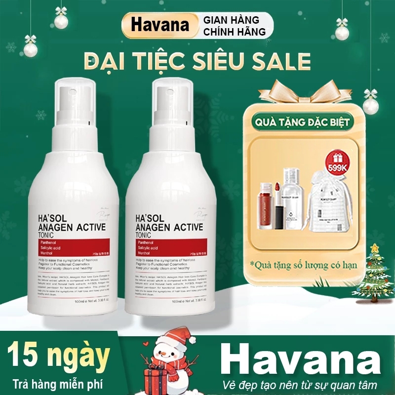  Xịt Kích Mọc Tóc Hasol Anagen Active Tonic Dưỡng Da Đầu Nuôi Dưỡng Nang Tóc Chắc Khỏe Dành Cho Tóc Rụng Mỏng Yếu 100ml 
