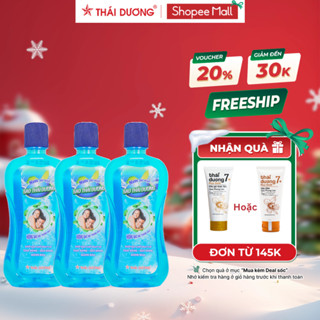 [Live] COMBO 3 chai nước súc miệng Sao Thái Dương Bạc 500ml thơm miệng trắng răng kèm quà tặng