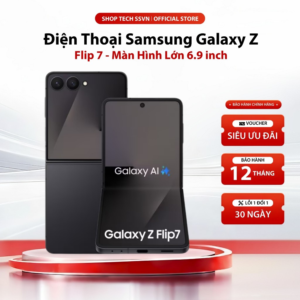 Điện thoại Samsung Galaxy Z Flip 7 [ FLIP7 ]Hàng Chính Hãng - Điện Thoại Gập Đa Nhiệm Màn Hình 6.9 i