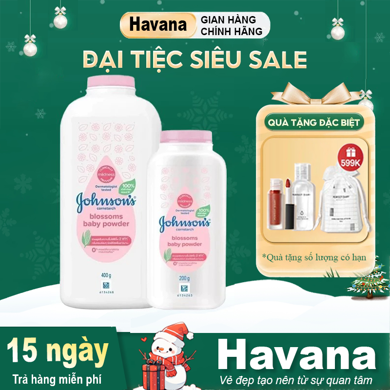 Phấn Rôm Johnson's Baby Power Siêu Thơm, Siêu Mịn 400g