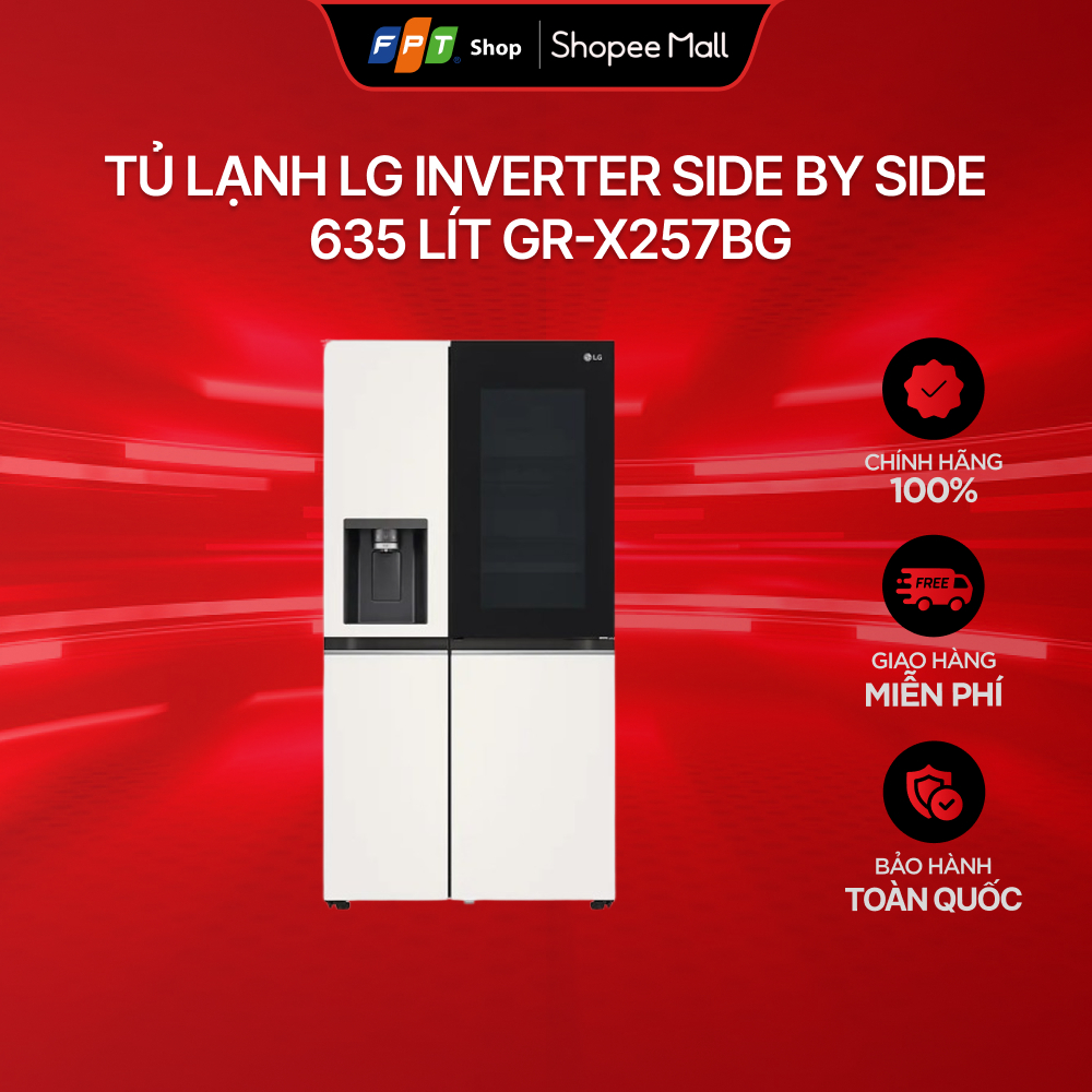 Tủ lạnh LG Inverter side by side 635 lít GR-X257BG