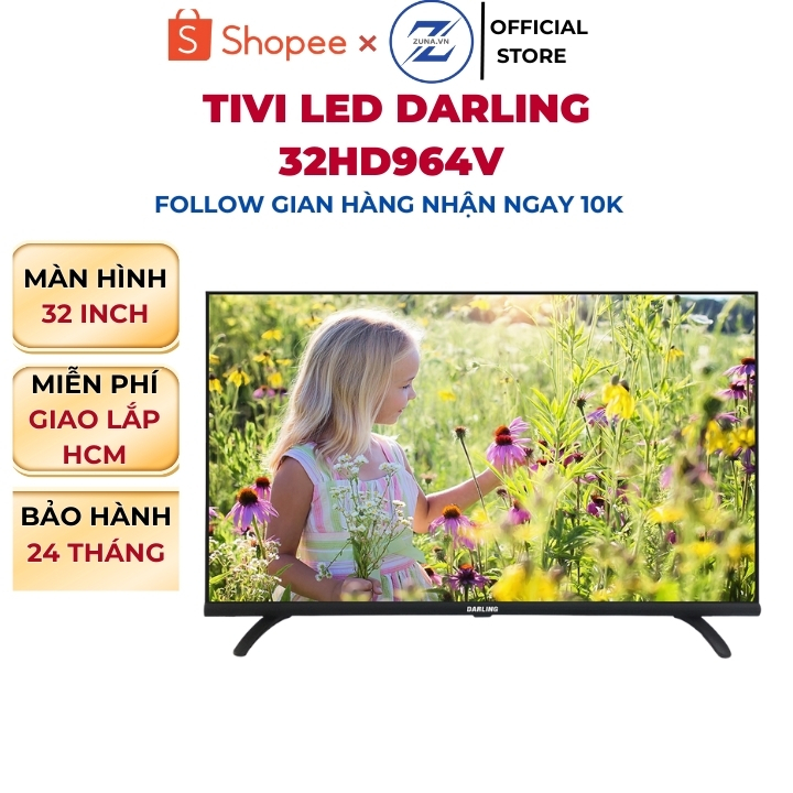 Tivi LED Darling 32 inch 32HD964V - Bảo hành 24 tháng