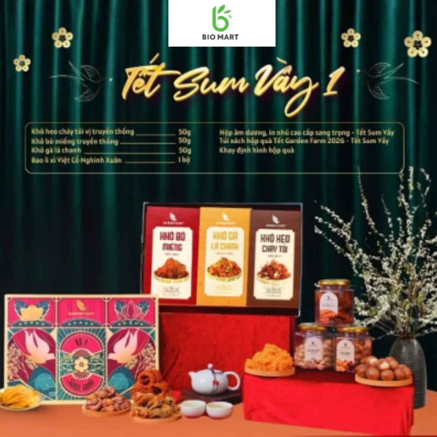 Hộp quà tết Garden Farm 2026 - TẾT SUM VẦY 1 (kèm túi)
