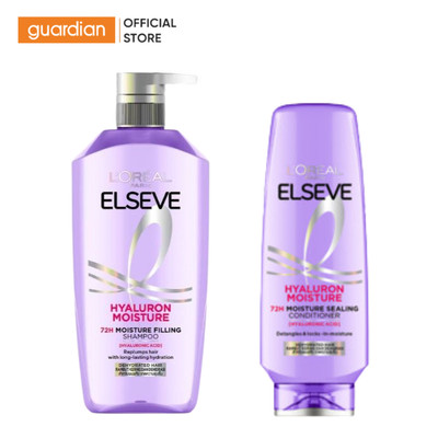 Combo Dầu Gội & Dầu Xả LOréal Elseve Hyaluron Moisture 72h Moisture Filling Shampoo & Conditioner | Guardian Việt Nam
