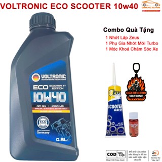  Dầu Nhớt Xe Tay Ga Voltronic ECO Scooter - Tặng 1 Láp Zeus 1 Phụ Gia Nhớt Mới Xado Very Turbo Và 1 Móc Khoá Chăm Sóc Xe 