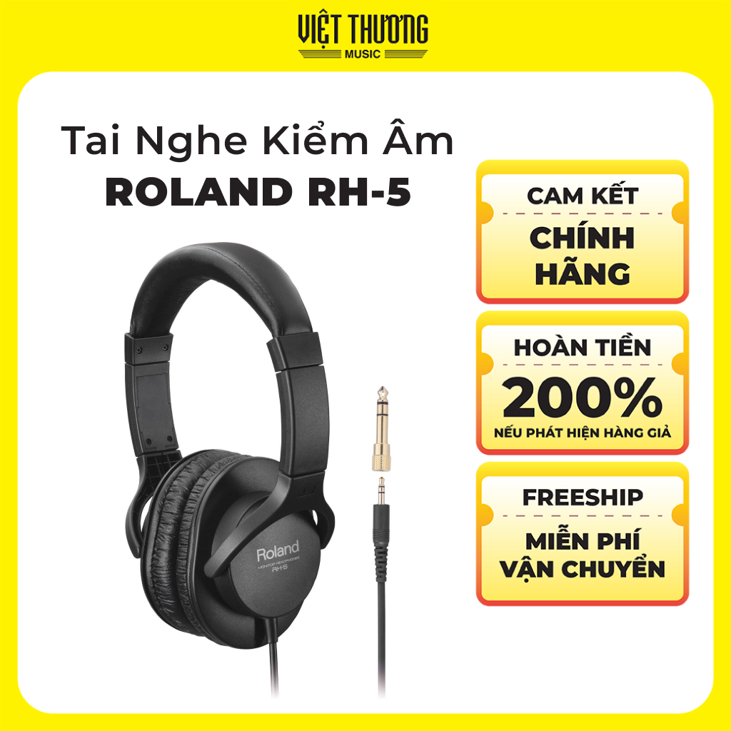 Tai Nghe Kiểm Âm Roland RH5 (RH-5) chụp tai, có dây âm thanh trung thực