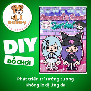 Ngôi nhà búp bê giấy - kuromi và cinnamoroll toca boca - đồ chơi giấy thủ công cho bé gái