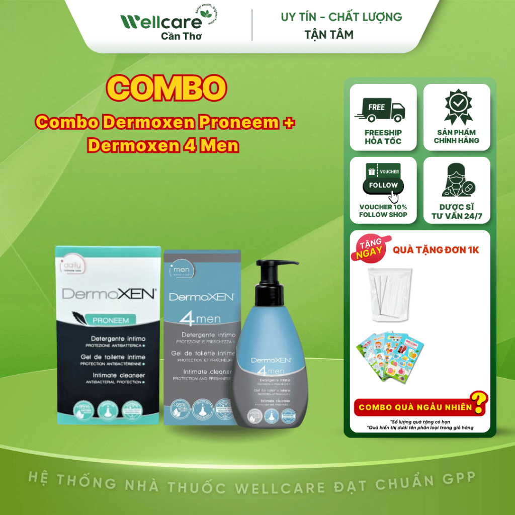 Combo DermoXen 4Men,Proneem Chăm Sóc Sức Khỏe Sinh Sản