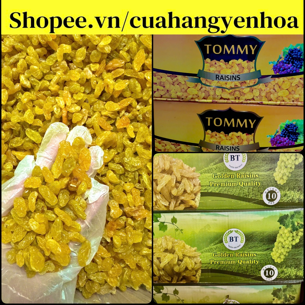 1Kg Nho Vàng Ấn Độ Sấy Khô Loại Đặc Biệt