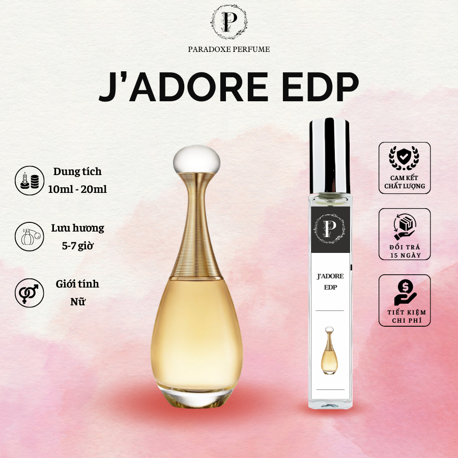 Nước Hoa Nữ J'Adore Ella Perfume Chai 10ml 20ml - Mùi Hương Thơm - PP