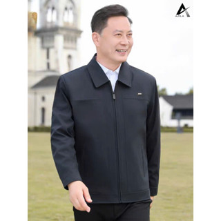  Áo khoác Nam Trung Niên AZILA Cao Cấp Quảng Châu Áo khoác Cho Bố Có Cổ Lịch Sự Sang Trọng 