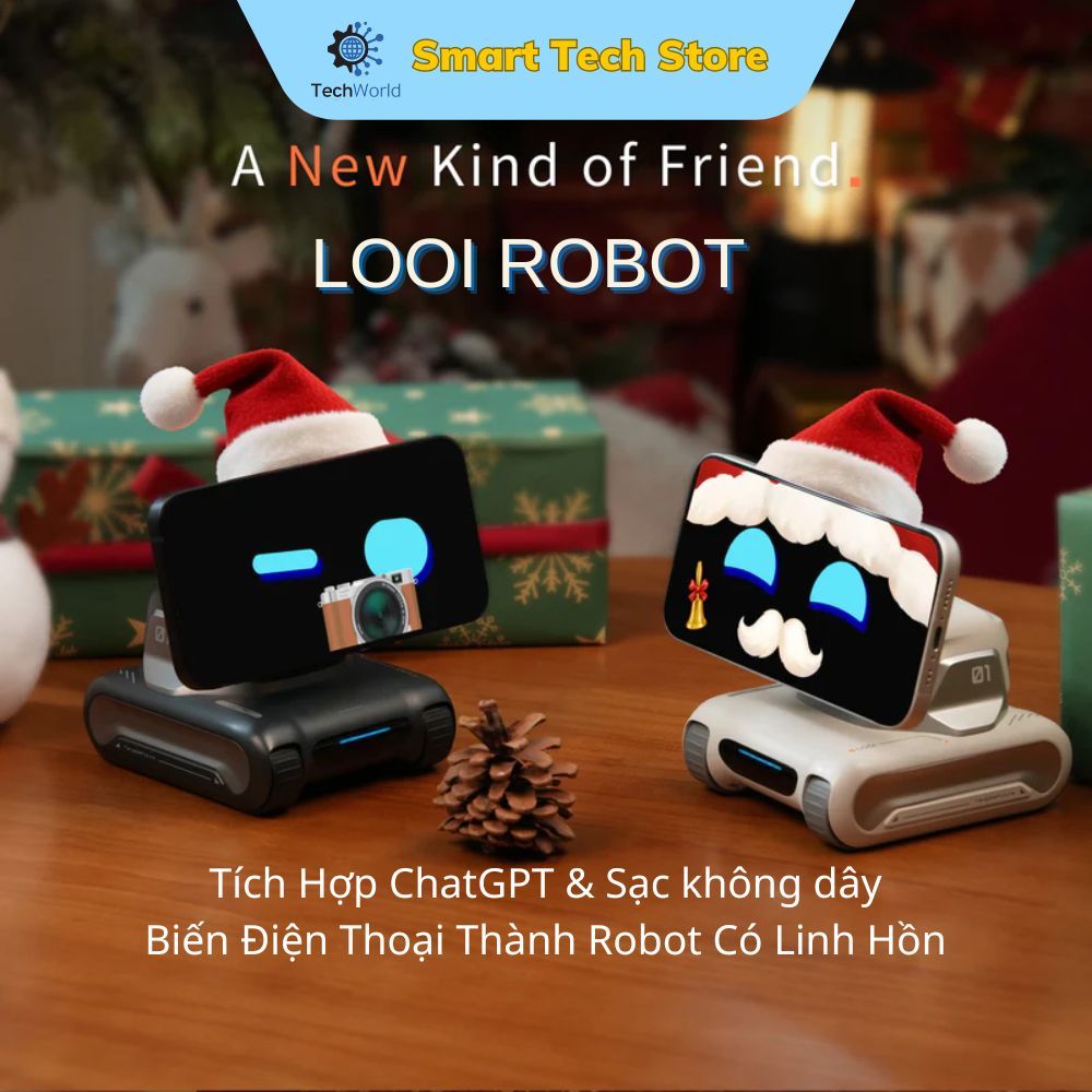 Robot AI LOOI - Trợ Lý Để Bàn Thông Minh Tích Hợp ChatGPT – Biến Điện Thoại Thành Robot Có Linh Hồn