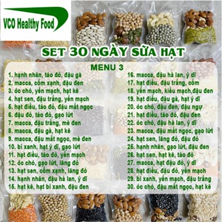 SET MIX HẠT LÀM SỮA/ CHÁO ĂN DẶM CHO BÉ 14 NGÀY, 30 NGÀY , NẤU SỮA HẠT, CHÁO ĂN DẶM, TÚI 50G