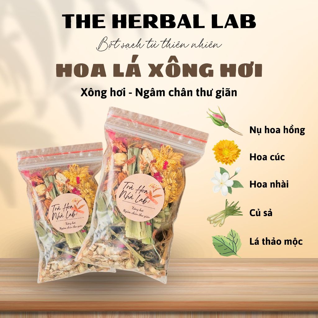 [THE HERBAL LAB] Trà Hoa Nhà Lab – Xông Hơi & Ngâm Chân Thư Giãn