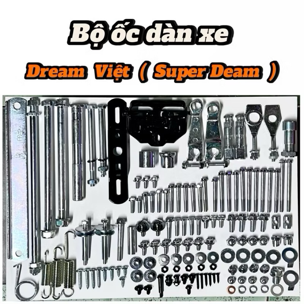 🌟[ Hàng Chính Hãng ] Bộ Ốc Xe Dream Thái, Việt, Wave anlpha, Wave Rs, Cup 50 Cao Cấp - Phụ Tùng Mạnh