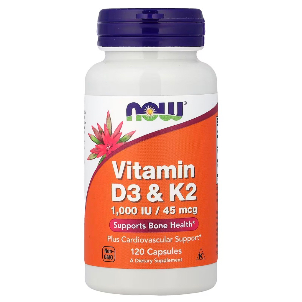 Thực Phẩm Bảo Vệ Sức Khoẻ NOW VITAMIN D3 & K2 , 1000IU/ 45mcg