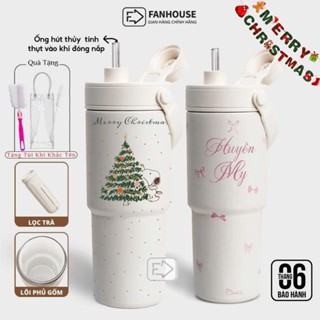  Ly giữ nhiệt Simply Inox 316 cao cấp 735ml lõi phủ sứ cốc giữ nhiệt Fan House có ống hút quai xách 