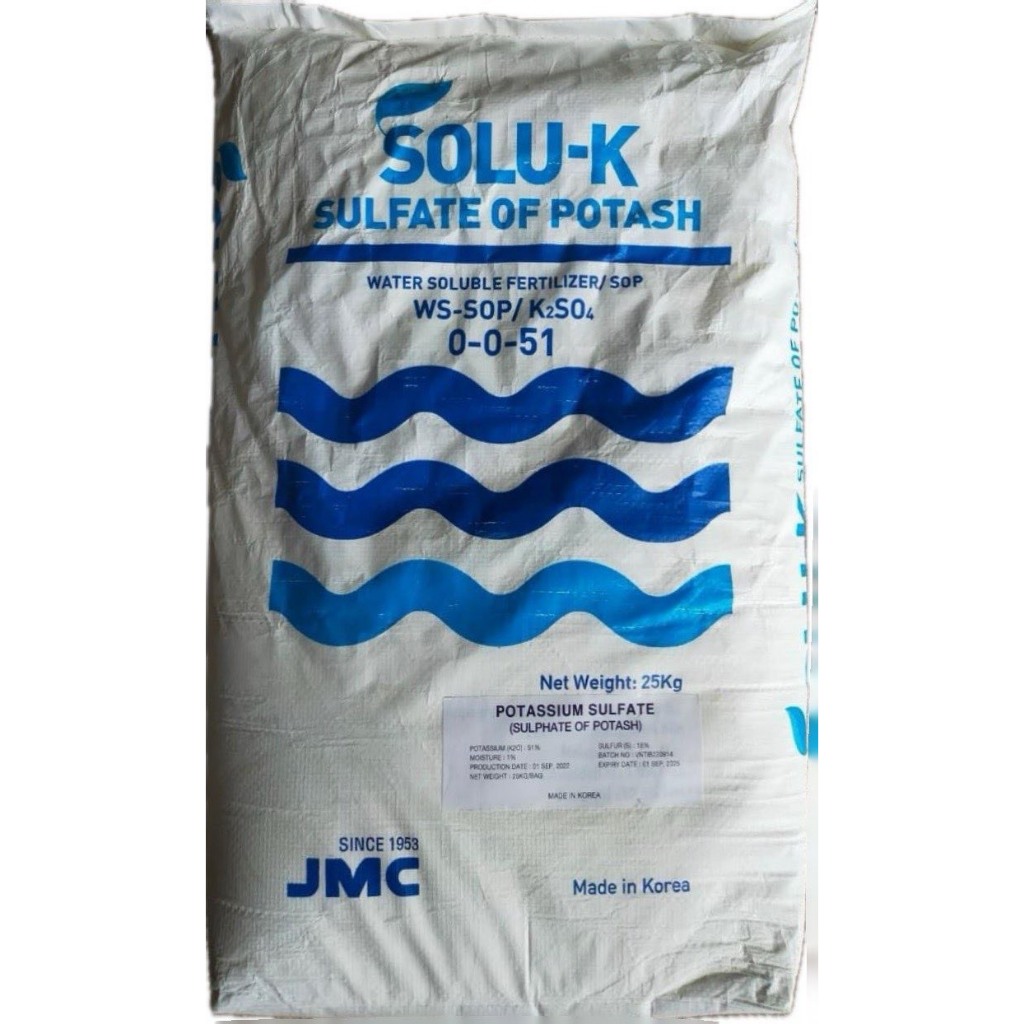 25kg phân K2SO4, sop, sulfate of potash, hàn quốc