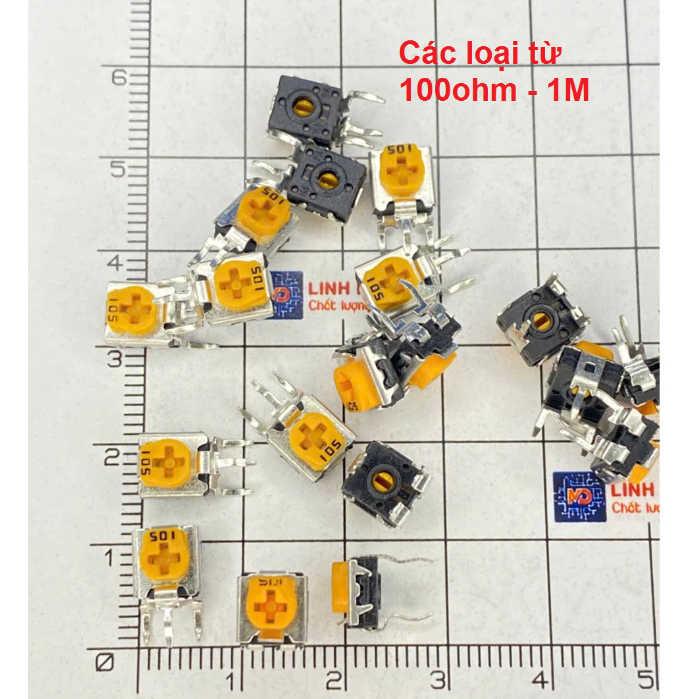 Biến trở tam giác  Wh06 Panasonic VR 100R 500R,1k,2k,5k,100k...1M ( Combo 10 cái )