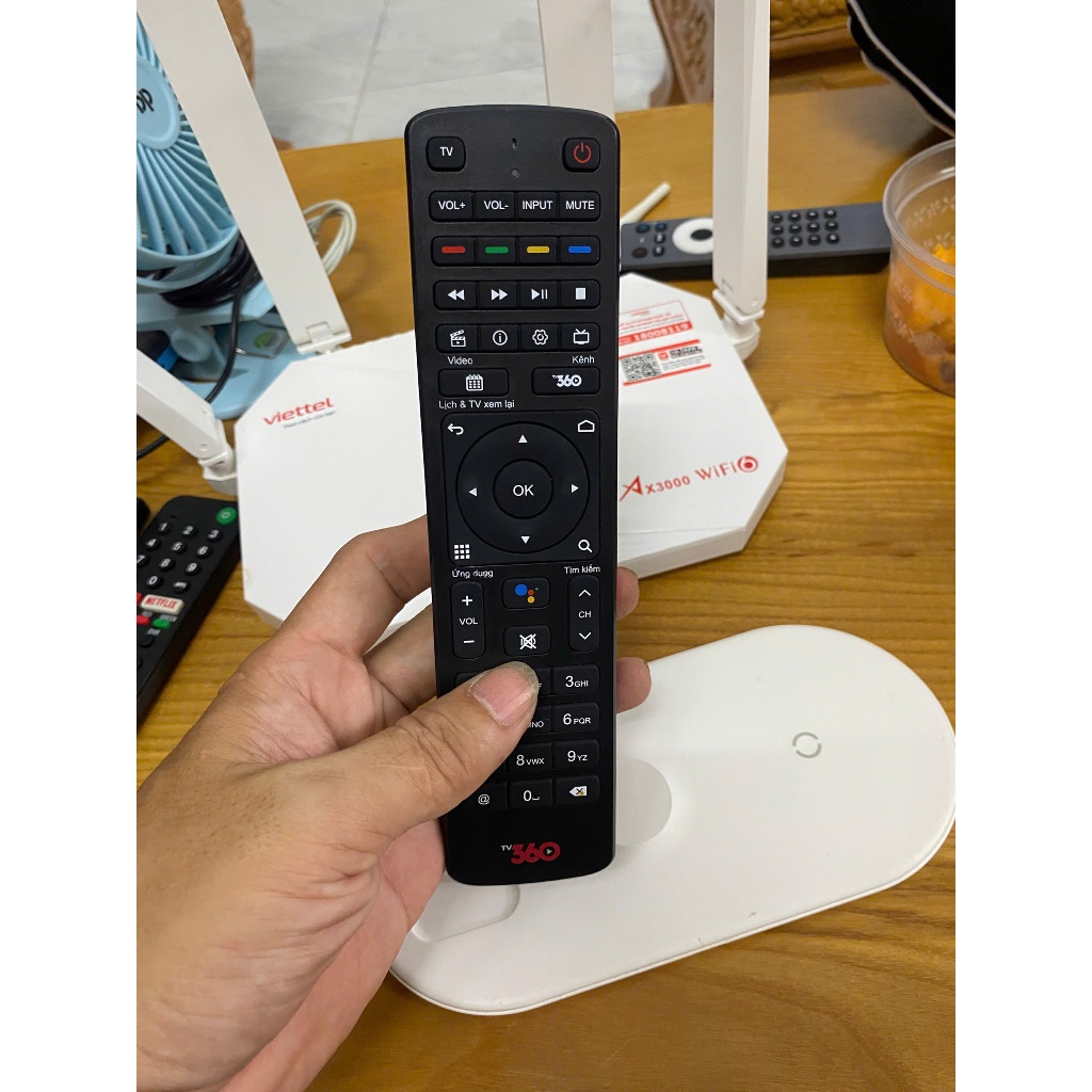 Điều khiển đầu Box Viettel TV360 giọng nói zin hàng cũ rất mới chính hãng bóc máy