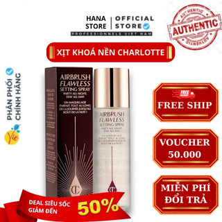 Xịt Khóa Nền Charlotte -  Tilbury Airbrush Flawless Setting Spray Make up Lâu trôi Cấp ẩm 34ml 100ml