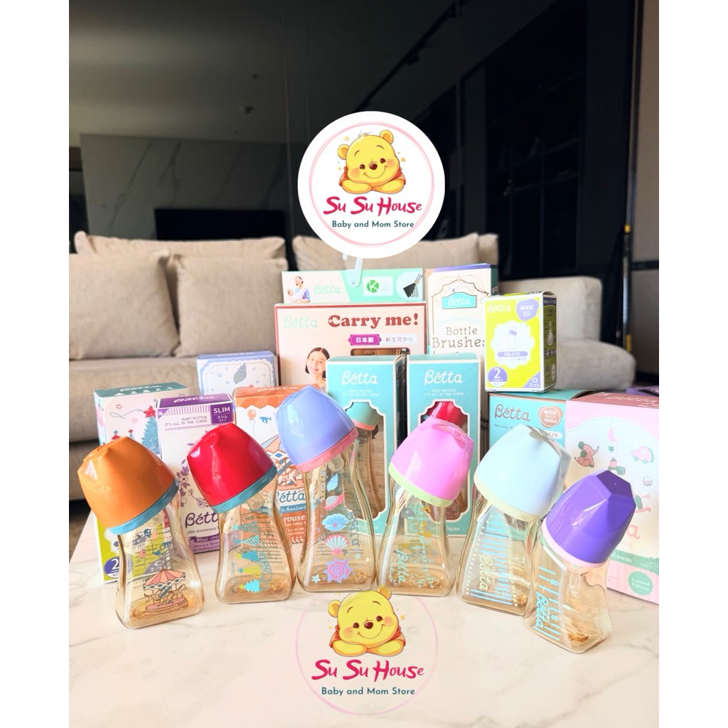 [SẴN] Bình sữa / Bình Betta cổ rộng 240ml PPSU Thỏ 2023