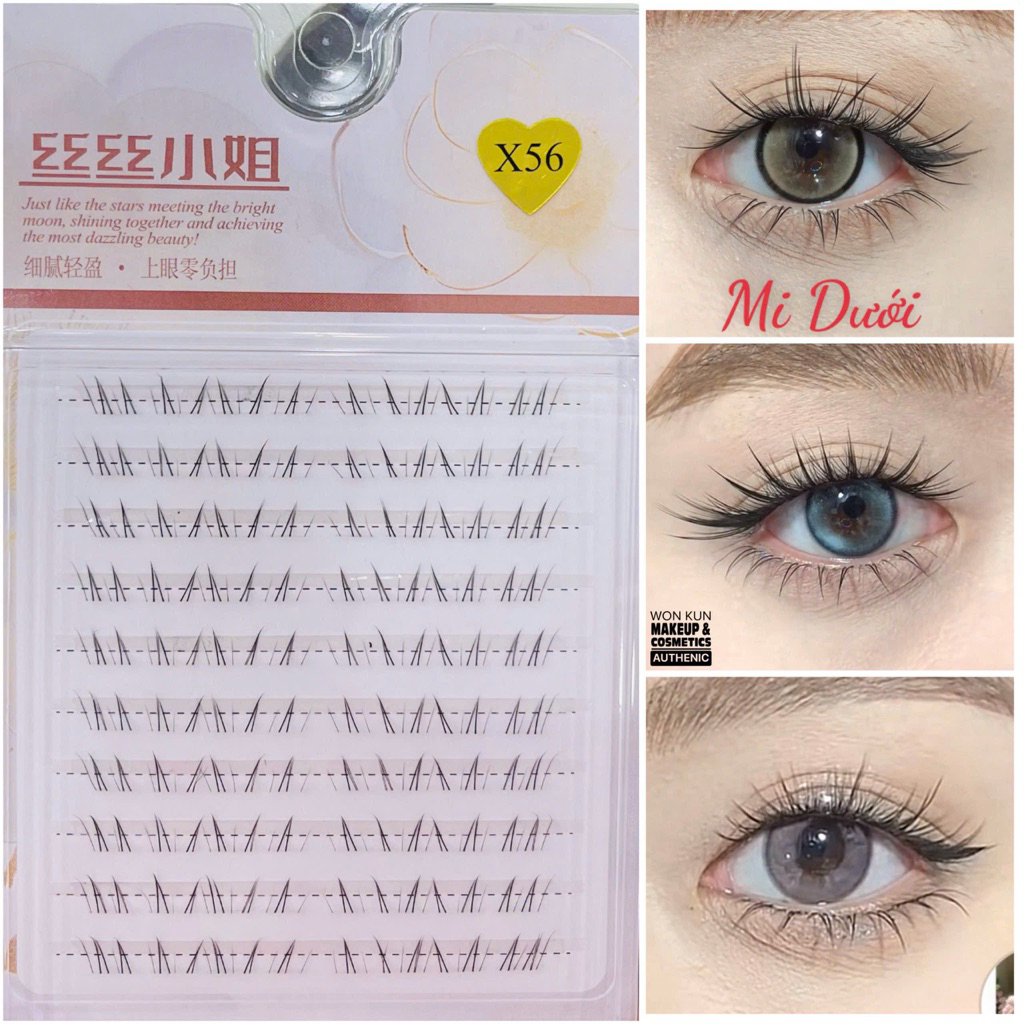 Mi Giả Tách Sợi Chùm DƯỚI CỤM X56 Mi Cụm DƯỚI ( X56 CỤM MI Dưới )