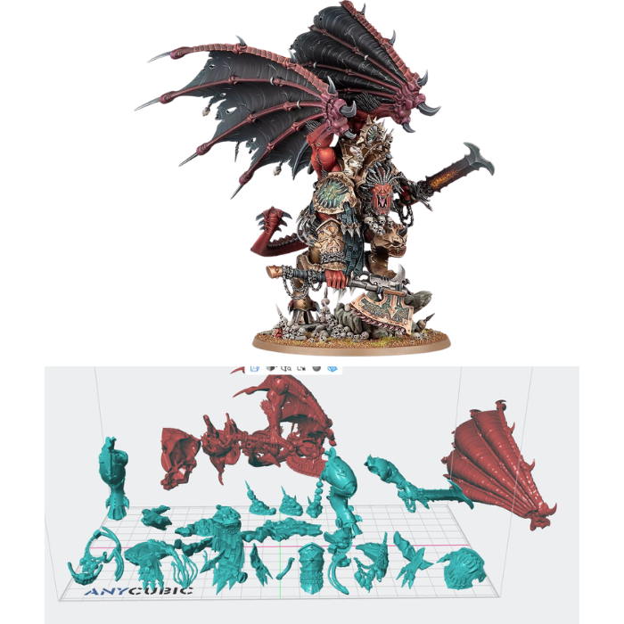 Mô hình in 3D Resin WH_30K_40K World Eaters Daemon Prince Angron