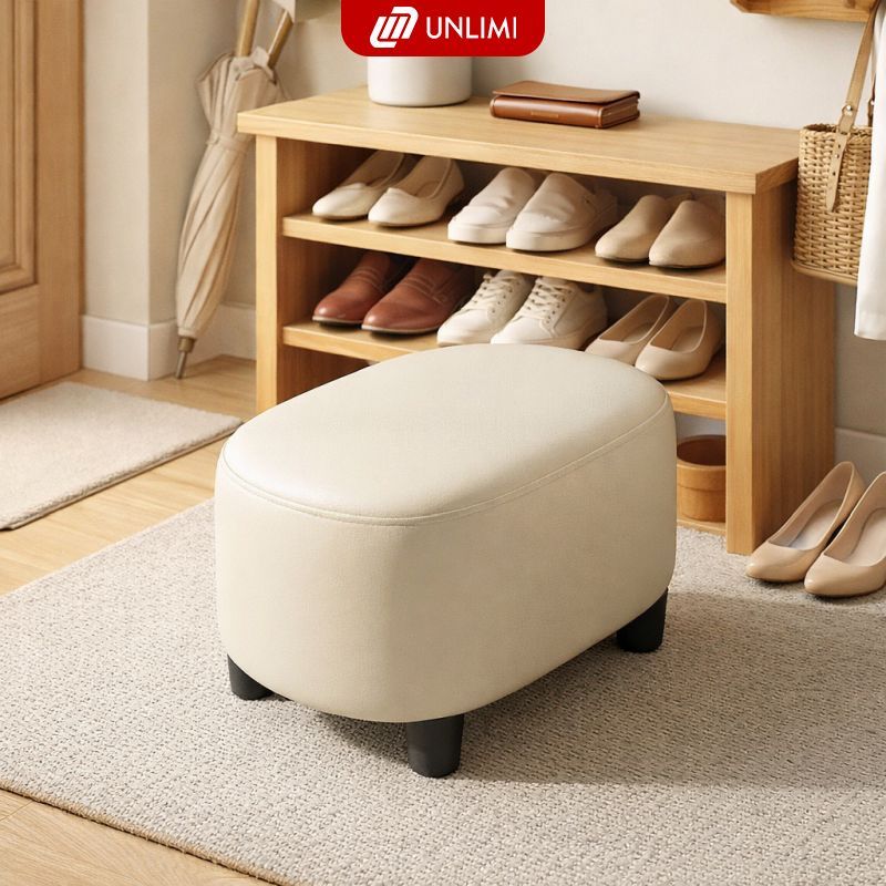 Ghế Đôn Hình Vuông Bọc Da PU Cao Cấp - GC16