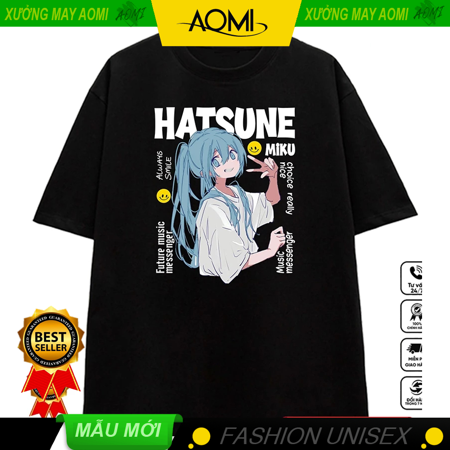 Áo thun Miku Hatsune - Anime Bocchi in the Rock, Mẫu hình Bocchi Cute