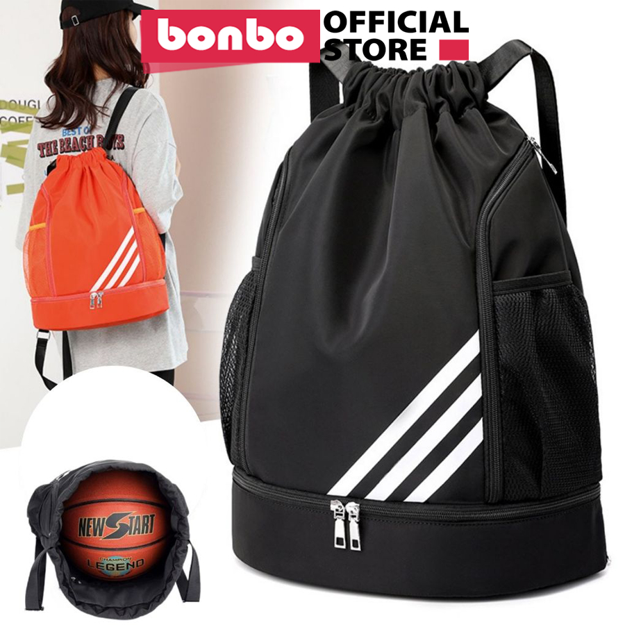 Balo Dây Rút Thể Thao Có Ngăn Đựng Giày Chống Nước, Balo Thể Thao Đa Năng Đựng Bóng Rổ, Bóng Đá, Gym