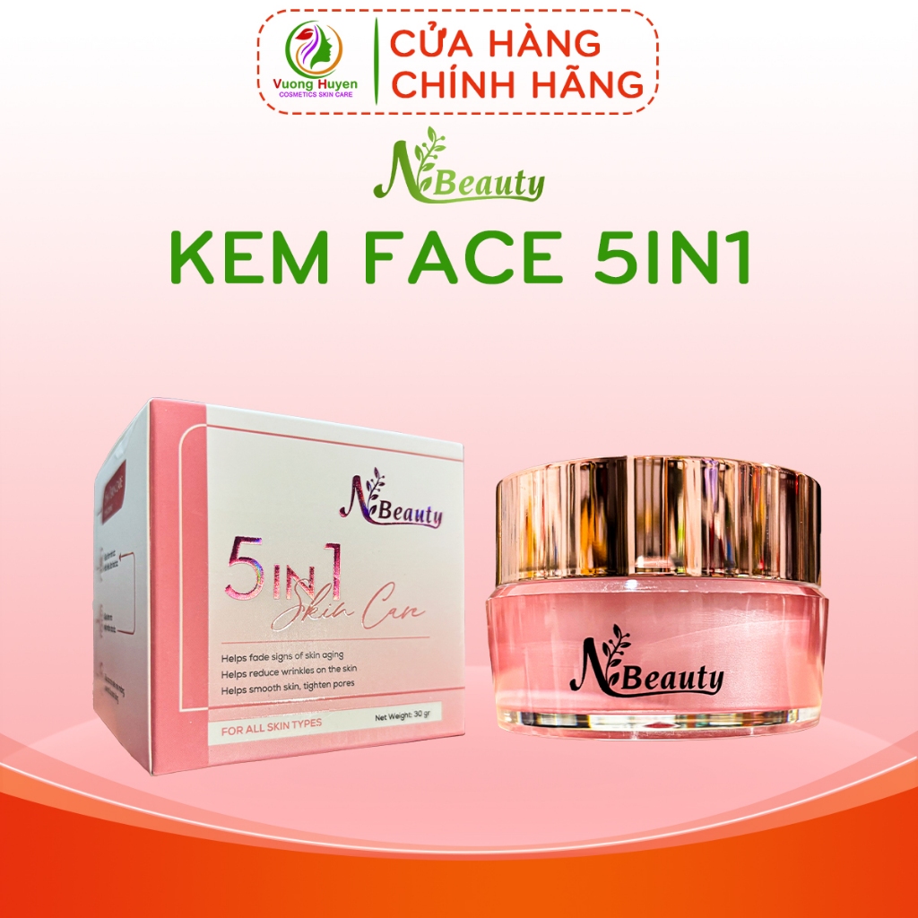 Kem Face 5IN1 Nbeauty, giảm lão hóa da, mờ nếp nhăn, giúp da mịn màng, se khít lỗ chân lông